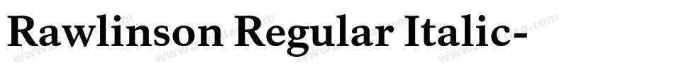 Rawlinson Regular Italic字体转换